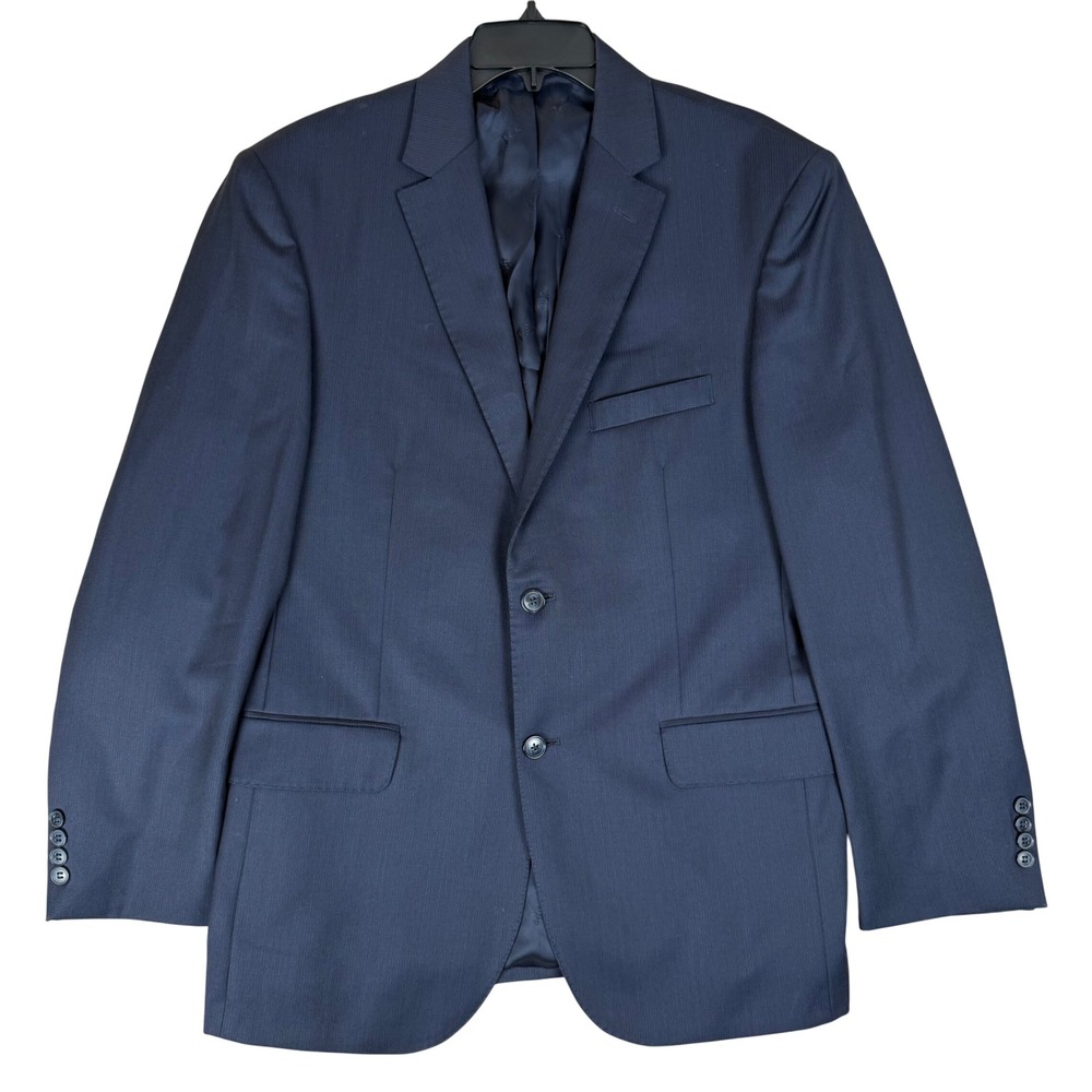 Jos. A. Bank Sport Coat 40R Drago Super 120s Navy Blue Tailored Fit Blazer 1234